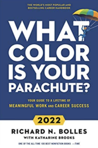 A book cover with the title what color is your parachute ?